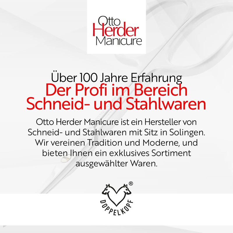 OTTO HERDER ® Cuticle Scissors Stainless Steel 9 cm Golden