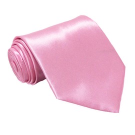 Soophen NEW Mens Necktie SOLID Satin Neck Tie Pink