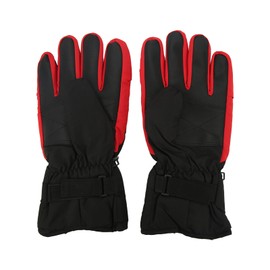 Heated Gloves Men Women Outdoor Waterproof Soft Electric Heated Gloves for Hiking Cycling Ice Fishing Black and Red