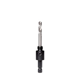 Starrett Arbor with with 1/4" Pilot Drill - Fits Hole Saws from 14-30mm Diameter - 11/32" Shank Size, 1/2"-20 Screw Thread - A1