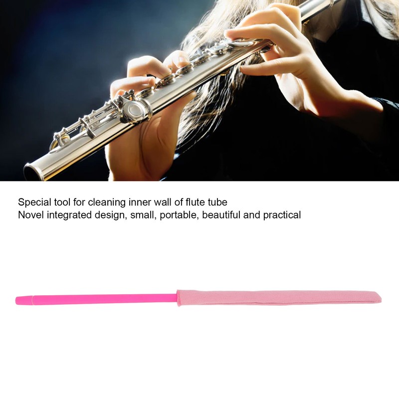 Flute Cleaning Rod Cloth Integrated Stick Tool Woodwind Musical Instrument