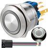 25mm Momentary Big Push Button Switch Stainless Steel 304 with