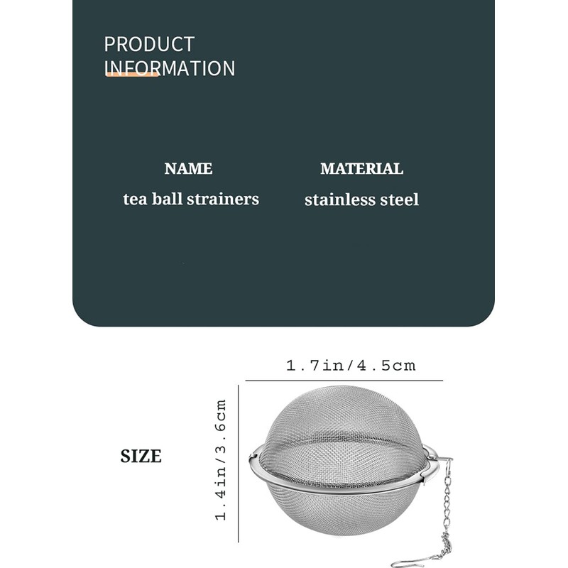 RoserRose Set of 3 Tea Filters, Stainless Steel, 4.5 cm