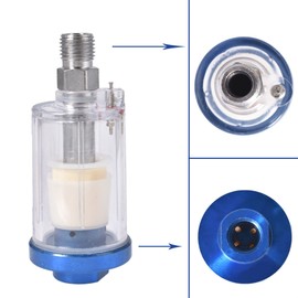 Silscvtt 2Pcs Water Oil Separator Filter Airbrush Filter Replacement for Compressor Air Line Hose Air Tools Paint Spray Guns 1/4 Inch Inlet and Outlet Air Filter Water Oil Separator