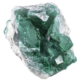 moonsix Natural Green Fluorite Rough Stone Healing Crystal Cluster Specimen Decor for Wicca, Collection, Display (25-75 mm)
