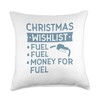 Christmas Wishlist 2022 Dear Santa Just Bring Fuel Throw Pillow