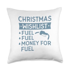 Christmas Wishlist 2022 Dear Santa Just Bring Fuel Throw Pillow