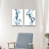 WALLSUP DECOR Abstract pictures painting canvas - Blue Smoke Abstract