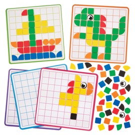 Baker Ross FN446 Mosaic Picture Puzzle Kits - Pack of 5, Educational Puzzle Kits for Kids