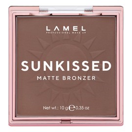 LAMEL Sunkissed Matte Bronzer Face Powder - Non-Shimmer, Long Lasting, Non-Greasy Bronzing Organic Makeup Formula - Matte Finish - Natural Tan Skin - N. 402-0.35oz.
