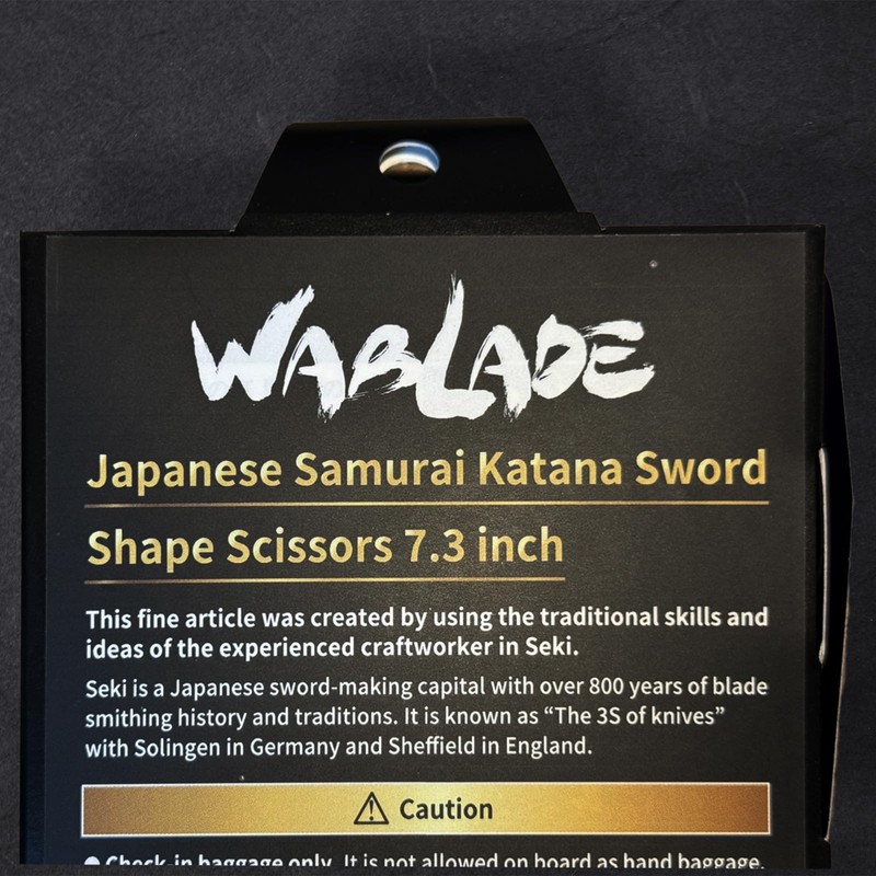 Japanese Samurai Katana Sword Shape Scissors 7.3 inch Made in
