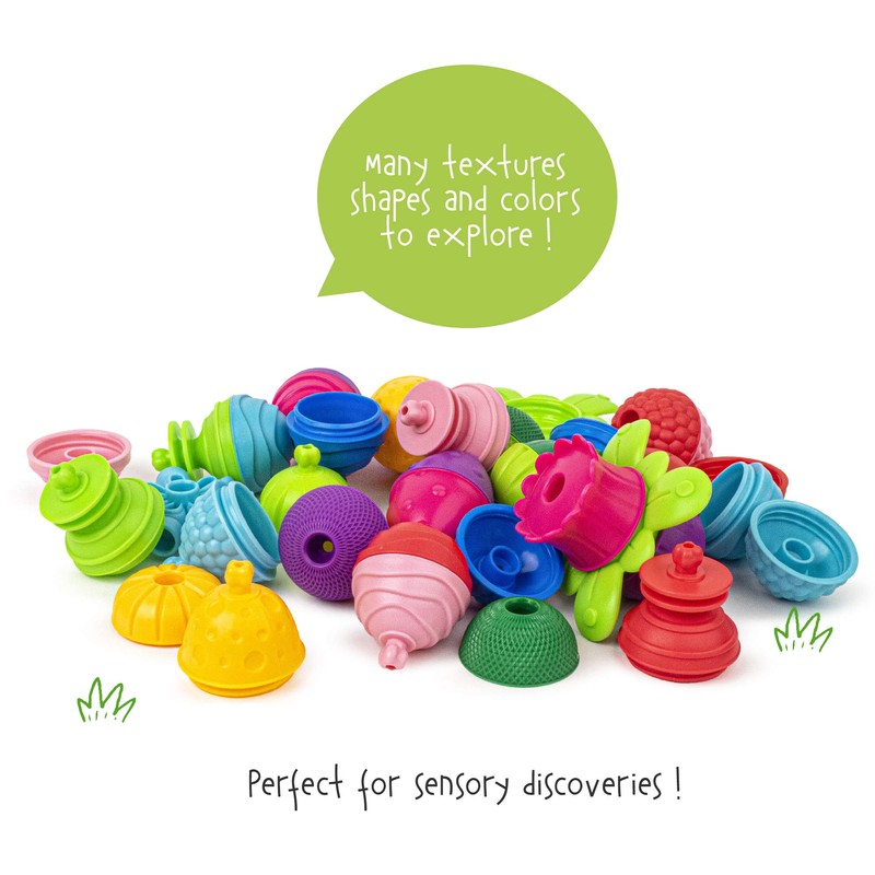 Lalaboom Baby Toy Lalaboom Beads Bag Set 48 Pieces BL460
