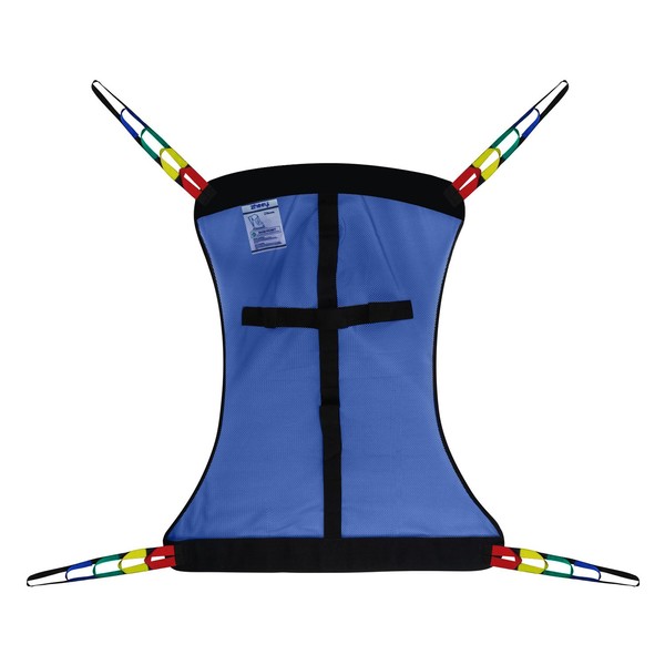 Full Body Patient Lift Sling, Mesh Without Commode Opening, Medium (Blue)