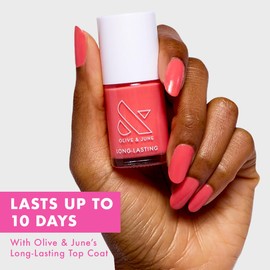 Olive & June Long-Lasting Nail Polish, Plump, Gel-Like Finish, No Lamp Needed, Lasts up to 10 days, Salon-Quality Color at Home 15-Free, Vegan & Cruelty-Free, Chip-Resistant Shine, Perfect Pinwheel