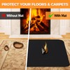TOHONFOO Fireplace Mat, 2' x 3'6' x 0.04' Fireplace Rug,