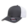 Flexfit Unisex Melange Unipanel Trucker Cap Baseball Cap, Anthracite/white