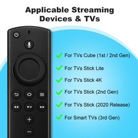 Replacement Remote for Smart TV Stick - Vioce Remote Control Not for Insignia/Pioneer, Remote Replacement for Stick & TV Cube