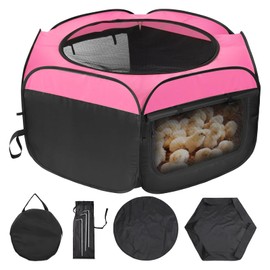 S SUPSCREWS Chicken Brooder Box for Chick Starter Kit,Portable Chick Brooder Pen/Chicken Playpen/Baby Chicken Supplies Brooder Box/Chicken Tent Up to 15 Baby Chick, Duck and Quail