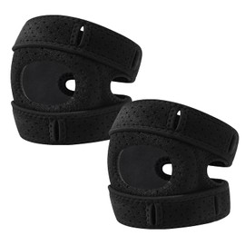 Rodilleras Deportivas 2 Piezas con Estabilizadores Laterales y Almohadillas de Gel para Rótula,para Desgarro de Menisco, Dolor de Artritis,Recuperación de Lesiones,Running y Ejercicio (Negro, S/M)