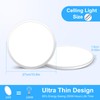 24W LED Flush Mount Ceiling Light Fixture, 6500K Daylight White,