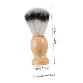 Ipetboom Gentle Shave Brush 2pcs Soft Bristle Beard Brush Barber Tool Wood Handle Shave Accessory