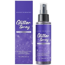 Body Glitter, Face Glitter Spray, Glitter Spray for Hair and Body, Body & Hair Glitter Spray Long-Lasting Shimmer Suitable Festivals Clothes, Raves, Anime Cosplay, Stage, Makeup Prom