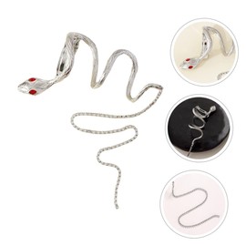 Healvian Snake Hair Clip Rhinestones Unique Hair Accessory for Women Lightweight Ponytail Barrette for Parties and Events Stylish