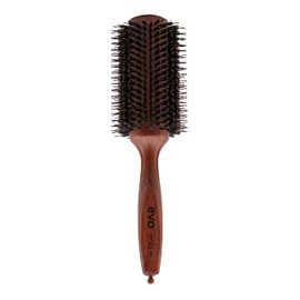 Evo Spike nylon pin bristle radial brush 38 mm, styling brush with boar bristles for quick and easy blow-drying, hair brush for women, women and men, made of certified wood