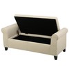 YYWAN Multipurpose Beige Bench Large Seating Area Convenient Storage 50"