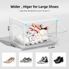 LEKSOGS 8 PACK Shoe Boxes Clear Plastic Stackable, XL Clear