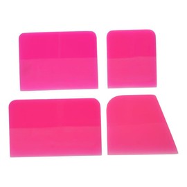 BYOBYO 4Pcs PPF Squeegee Soft Rubber Scraper 3 in 1 Non-Scratch Rubber Squeegee,TPU Coating Scraper Different Sizes Squeegee for Vinyl Wrap Protection Film Installation Windshield Cleaning Kit Tool