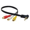 CERRXIAN 3.5mm 4 Pole Mini Plug L Plug Male to