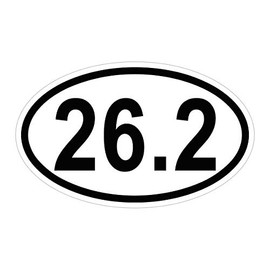 Applicable Pun Marathon 26.2 Miles Runner - Vinyl Decal Sticker 5 inches by 3 inches