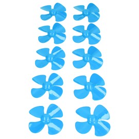 Boat Propeller, 10Pcs Propeller 4 Blades Strong Wind Light Weight 40mm for DIY Toy Car Propeller, Costume Headwear and Hats (Blue)