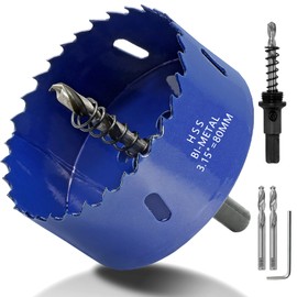 Luomorgo 80mm/3.15 inch Hole Saw, 1 1/4 inch Cutting Depth