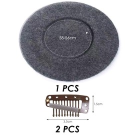 HDGSAFD 1 Beret Hat and 2 Beret Hair Clips, Warm Hat, Decorative Winter Hat, Versatile Retro Hat, Clothing Accessories, gray