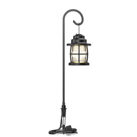 GOODSMANN Low Voltage Pathway Light 1.1W 12V AC Outdoor Lantern Shaped Path Light Metal Landscape Lighting 32 Lumen 2900K Warm White Hardwired Walkway Light with Connector and Stake for Lawn Garden
