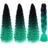 Bohemian Boho Box Braids Chrochet Hair With Curly Ends Synthetic