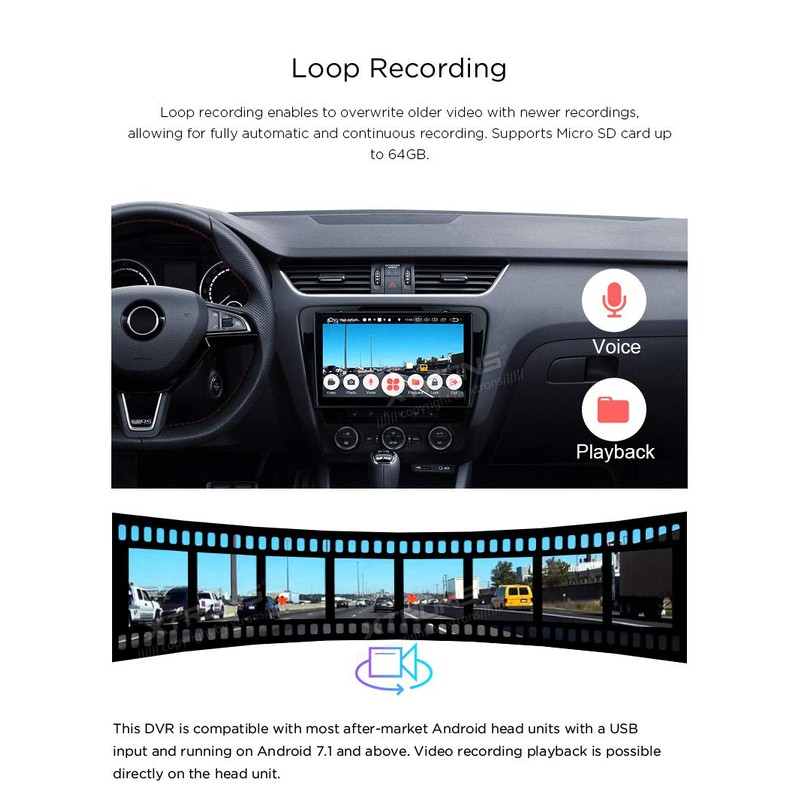 XTRONS 1080p Car Camera DVR Video Recorder Dash Cam 140°