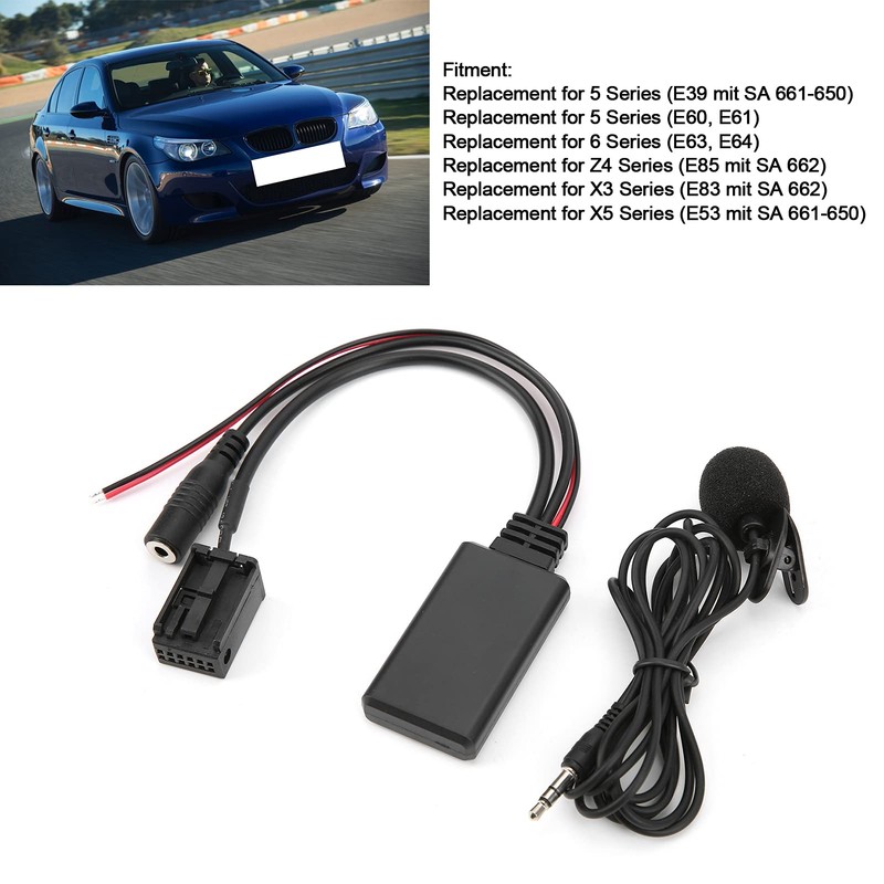 Akozon Aux-In Adapter, Bluetooth 5.0 Car AUX Cable Adapter with