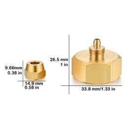 SIGURANTA Garden Hose Drip irrigation Adapter,Brass 3/4"GHT Female Thread to 1/4 Water Hose drip irrigation fittings hose fittings (1 Set)