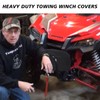 Winch Cover,Heavy Duty UV-resistant Waterproof Winch Protective Cover with Drawstring,Indoor/Outdoor