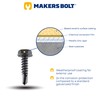 #8 x 1 in. Black Exterior Self Drilling Screws, Hex