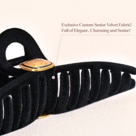 Sluxa Claw clips for thick hair, Luxury velvet Large claw clips for thick hair, Fashion hair accessories for women girls. 12cm length.#2