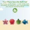 PlanToys® Sea Life Bath Set Wooden Montessori Tactile and Imaginative