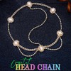 GORAIS Rhinestone Head Chain Gold Crystal Headpiece Egyptian Costume Headband