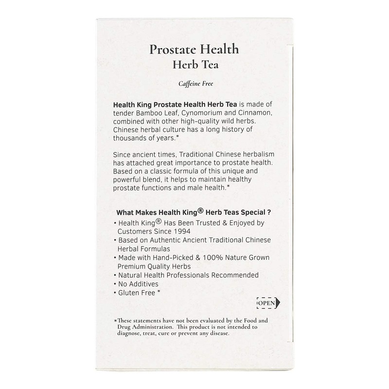 Health King Herbal Tea, Prostate Health, 20 Tea Bags (Pack