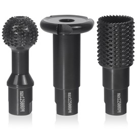 Pomsare Angle Grinder Wood Carving Discs Attachment, 3PCS Sphere Rotary Burr Ball Set M14, Cutting & Sanding Tools, Shaping Disc for Woodworking, Slotting, Drilling, and Grinding for 115/125 Grinders