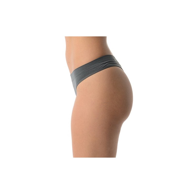 Balanced Tech Women's Seamless Thong Panties 3-Pack - Black -
