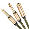GOSYSONG 1/4 inch Splitter Cable, 1/4" inch Stereo Female to